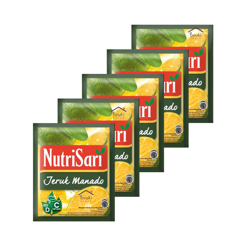 

5PCS NutriSari Jeruk Manado Minuman Bubuk Rasa Jeruk Manado