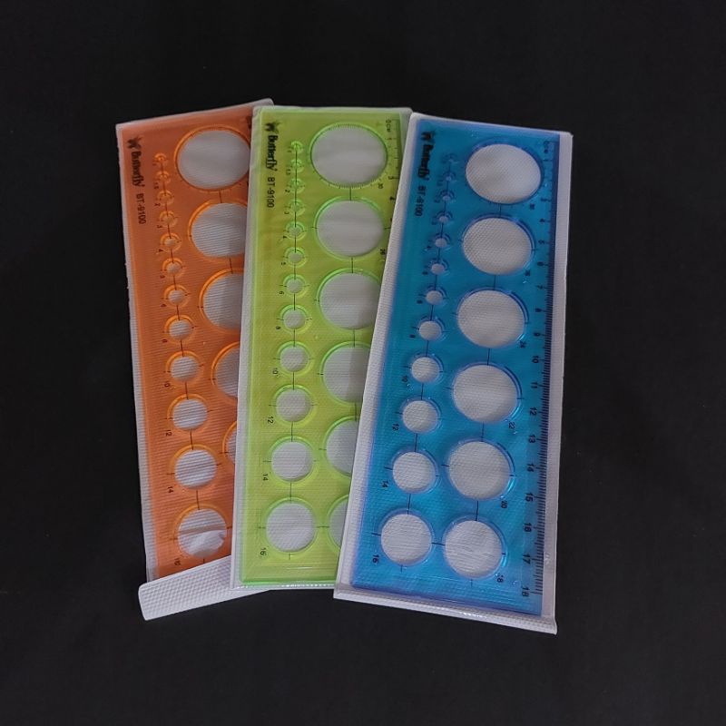 

Pengaris template butterfly BT 9100 18 lingkaran