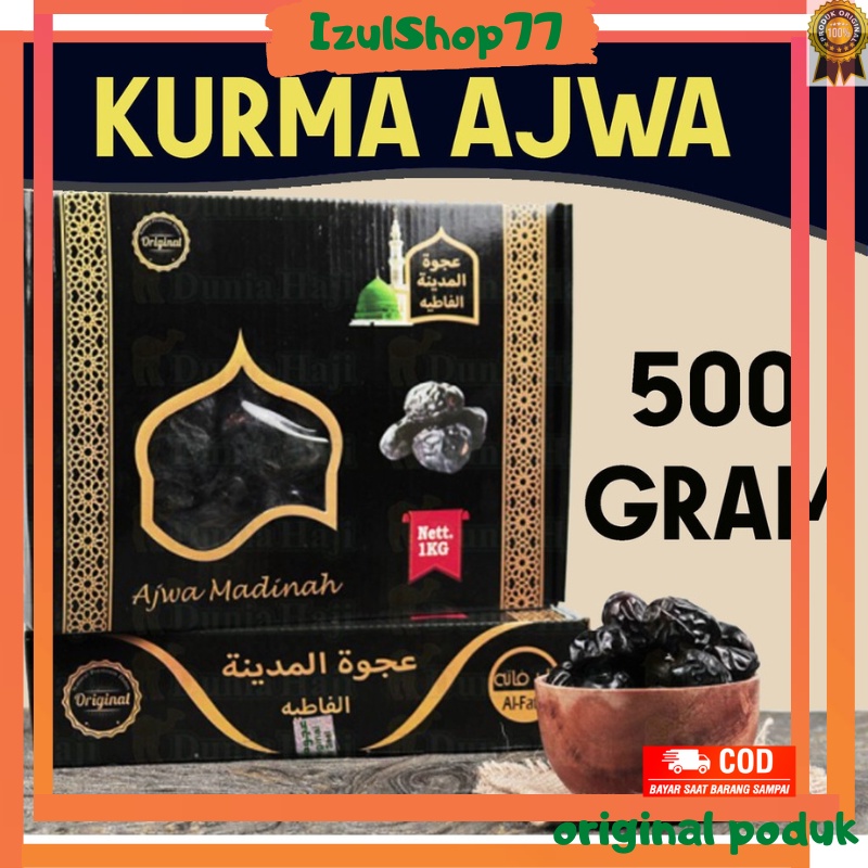 

KURMA AJWA 500 Gram / KURMA / KURMA MURAH / KURMA ORI