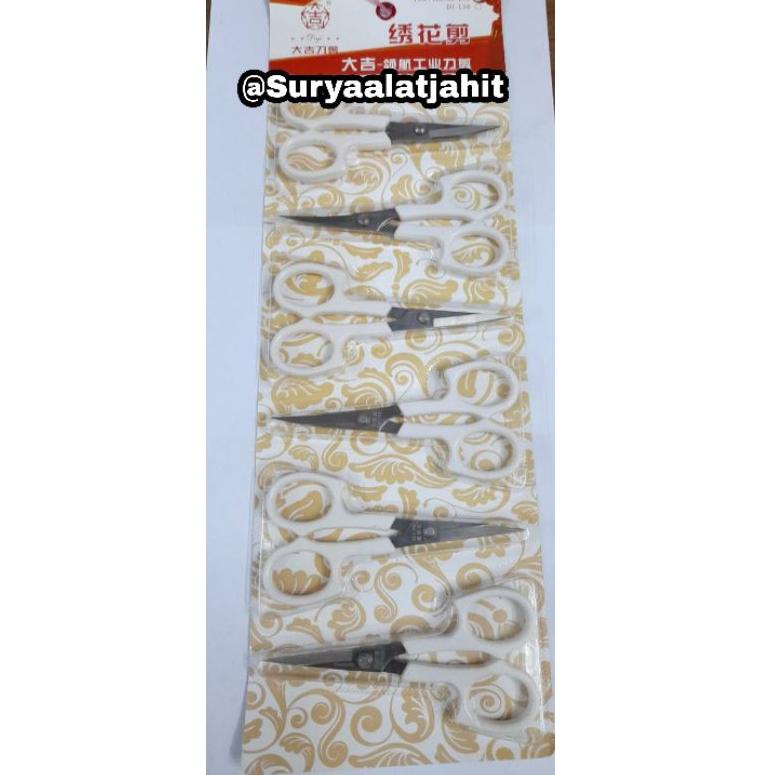 

PROMO SPESIAL Gunting Bordir 4.5" DJ133 ujung lengkung kwalitas bagus =rp.15.000/1pcs € 865