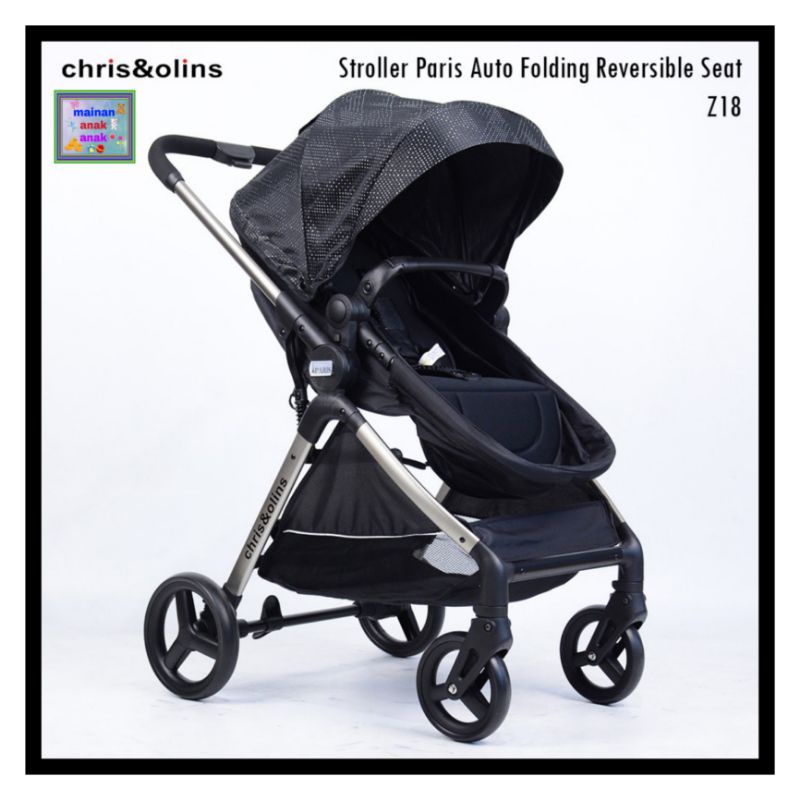 Stroller Anak Chris&Olins Paris Auto Folding Reversible Seat Z18