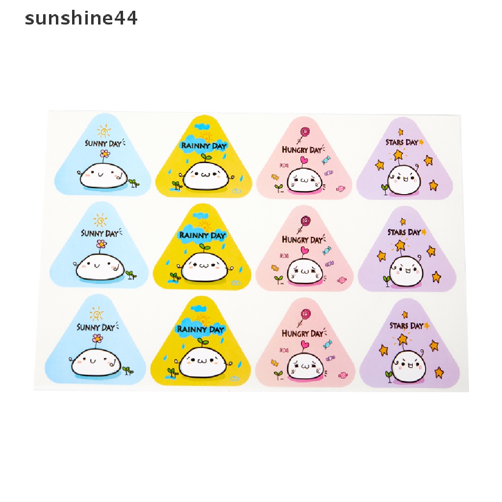 Sunshine 100Pcs Stiker Segel Kantong Makanan Bentuk Segitiga