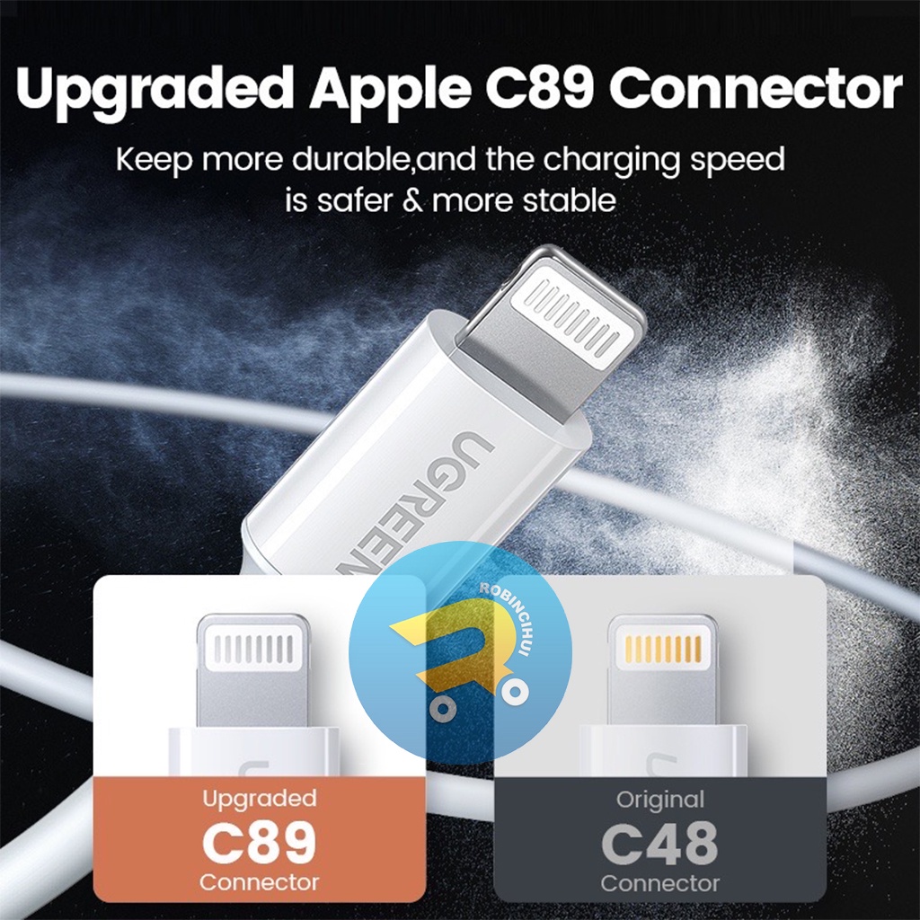 CHARGER IPHONE UGREEN USB to LIGHTNING - KABEL IPHONE - KABEL DATA IPHONE - IPHONE - CAS IPHONE - KABEL CHARGER IPHONE - KABEL CASAN IPHONE - KABEL LIGHTNING IPHONE - LIGHTNING IPHONE - KABEL CAS IPHONE - CHARGE IPHONE - KABEL CHARGE IPHONE - CASAN IPHONE