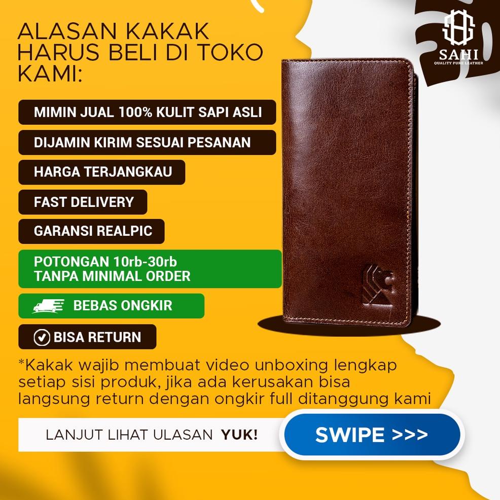 RESTOCK dompet kulit asli pria dompet kulit sapi asli pria dompet pria dompet pria panjang dompet ku