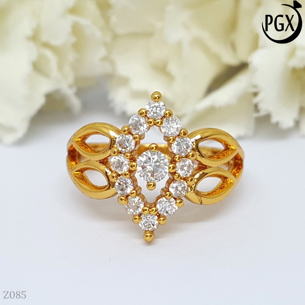 PGX Cincin Xuping Wanita Lapis Emas Aksesoris Perhiasan Fashion Premium - Z085