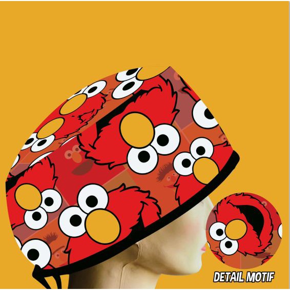 Scrub Hat / Surgical Cap / Topi Dokter  Elmo / Kartun