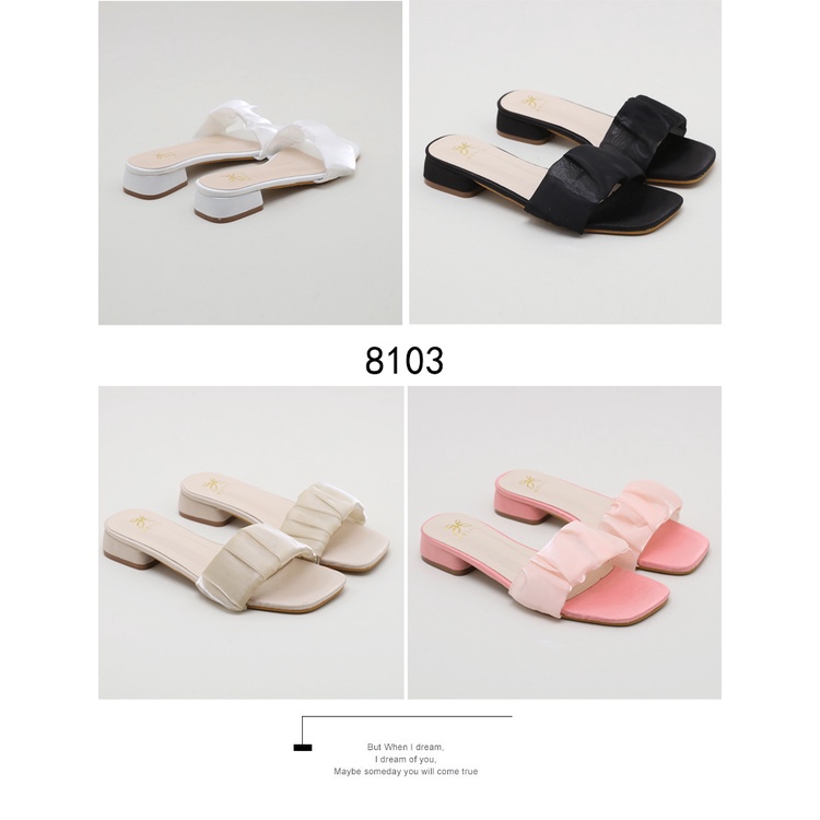 HELIVA KIARA Flat Shoes Sendal Slide Teplek 2,5cm Bahan Kulit 8103 Original Brand