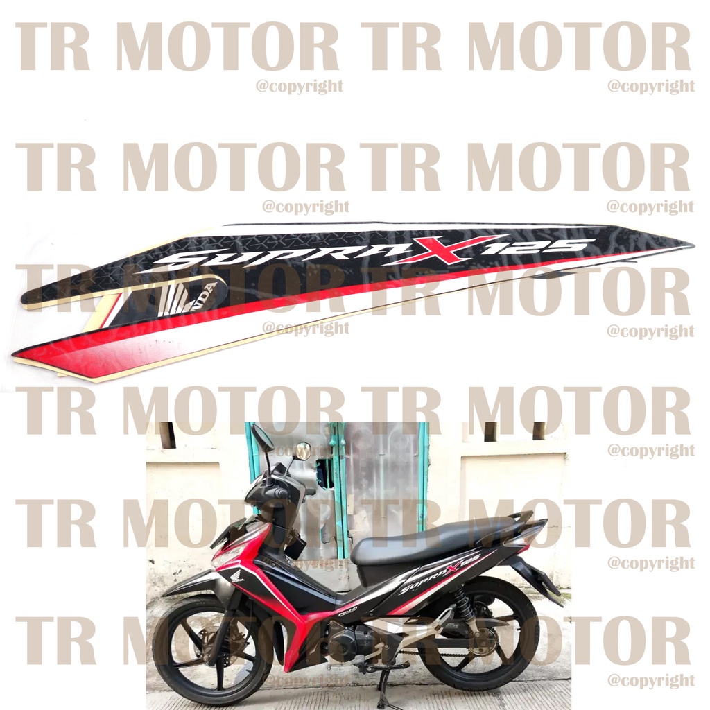 Stiker Motor Supra X 125 FI 2017 Sticker Striping Lis Full Set Motor