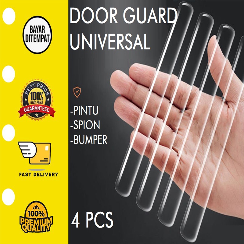 [BISA COD] Door Guard NANO Pelindung Lecet Pintu Mobil Karet Spion Bumper Strip 4&quot;