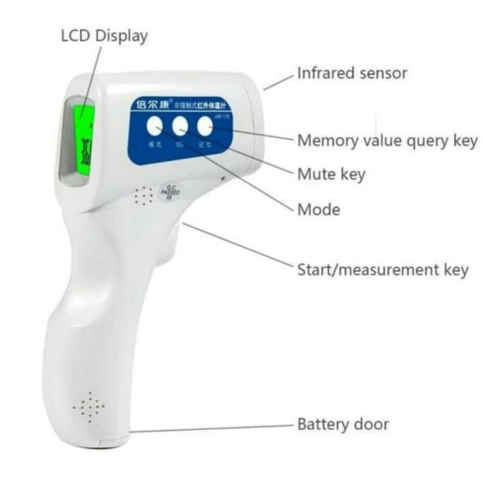 BERRCOM Non Contact Infrared Thermometer Original JXB-178 ORIGINAL.