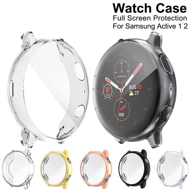 Case Pelindung Layar Bahan Silikon Ukuran 40mm 44mm Untuk Samsung Galaxy Watch Active 2 46mm Gear S3