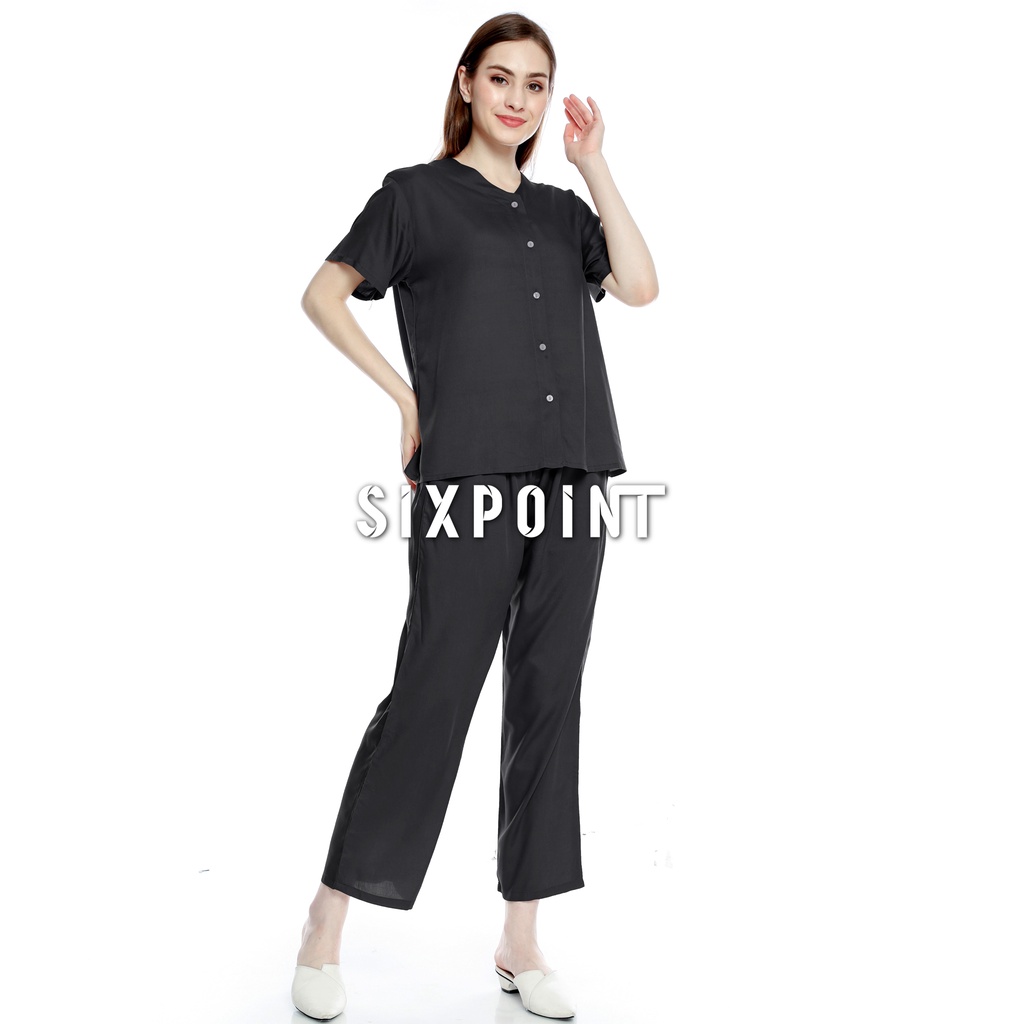 L XL XXL XXXL LD 100 110 120 130 Defin Oneset Rayon Polos Celana Panjang Aneka Warna Setelan Piyama Standar Jumbo Sleep Wear Original SIXPOINT