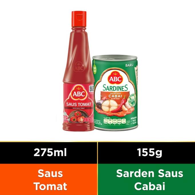 

ABC Bundling ABC Saus Tomat 275 ml & ABC Sarden Saus Cabai 155 g
