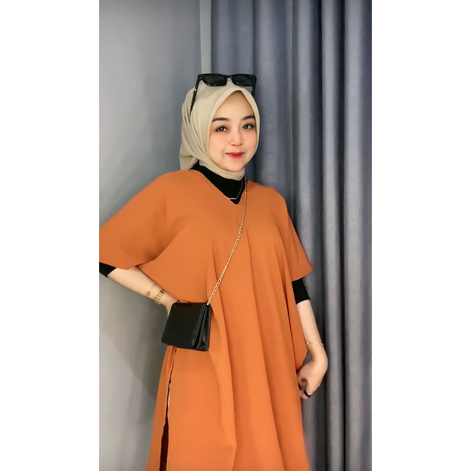 LONG SQUARE TOP ATASAN BLOUSE WANITA CRINKLE / LONG SQUARE NAGITA TERBARU