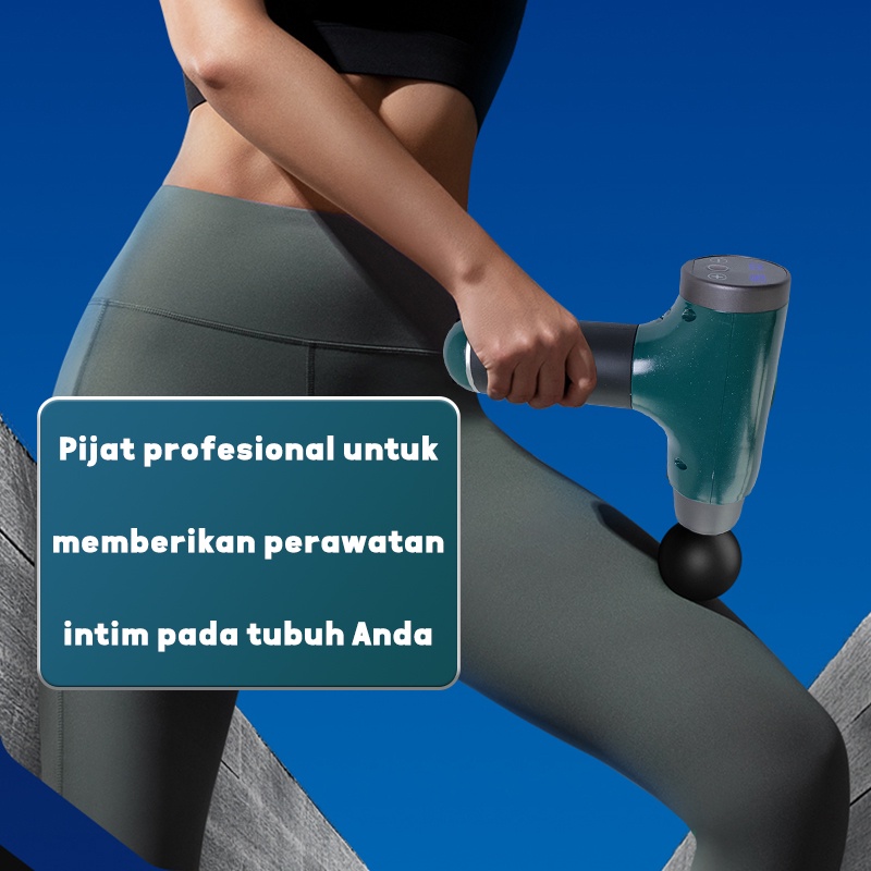 Alat Pijat MASSAGE GUN - DEEP TISSUE MUSCLE MASSAGER GUN / Mini Portable Massager Fascia Gun - Alat Pijat Terapi Getar Otot Rechargeable VERSI Kecil Mewah