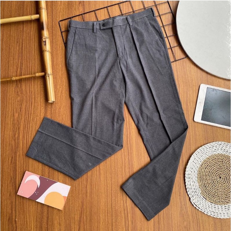 uniqlo kando pants dark grey