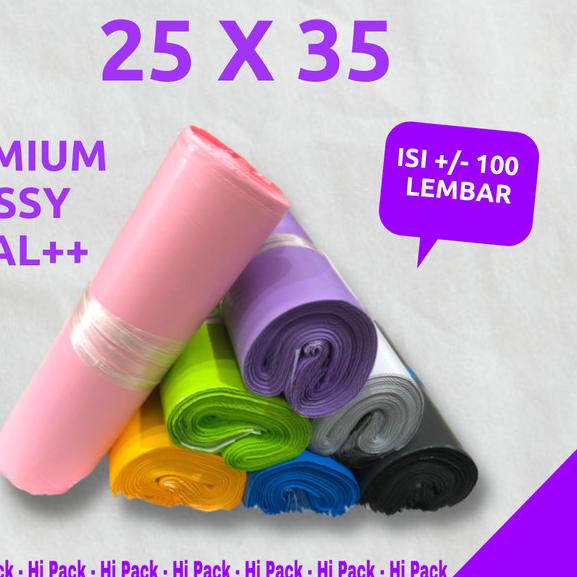 

polymailer 25x35 100pcs plastik packing polymailer 25 x 35 PREMIUM - Abu-abu