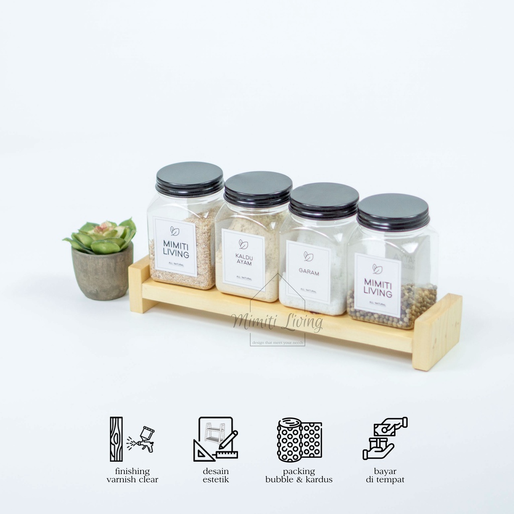 rak toples kayu estetik / rak toples minimalis / rak pajangan / rak kaktus mini