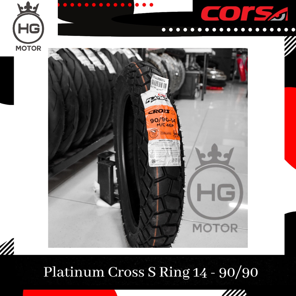 Ban CORSA 90/90-14 CROSS S Platinum Ban Luar Motor Matic Tubeless