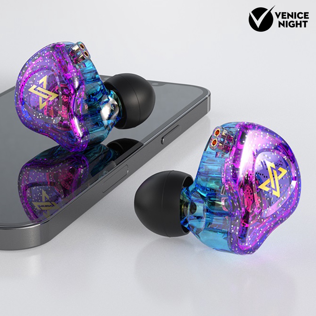 (VNEP) (Berkabel) AK6-MAX In-Ear Earphone Driver Dinamis Ganda HiFi Sound 3.5mm Bass Sport Earbud untuk Lari