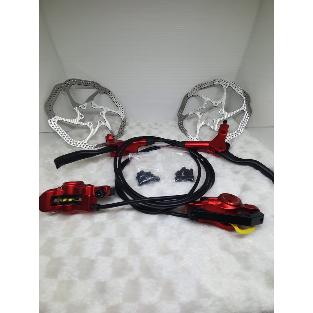 Brakeset Rem Hydraulic Zoom + Rotor Brake set hidrolis sepeda HB875