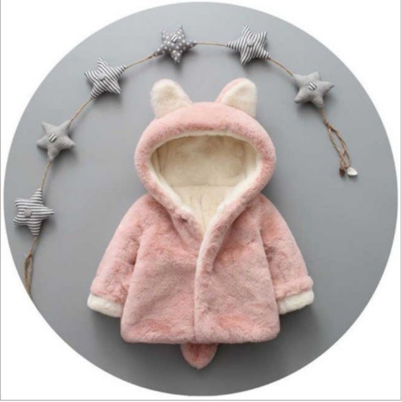 Jaket bayi bulu import perempuan laki laki premium