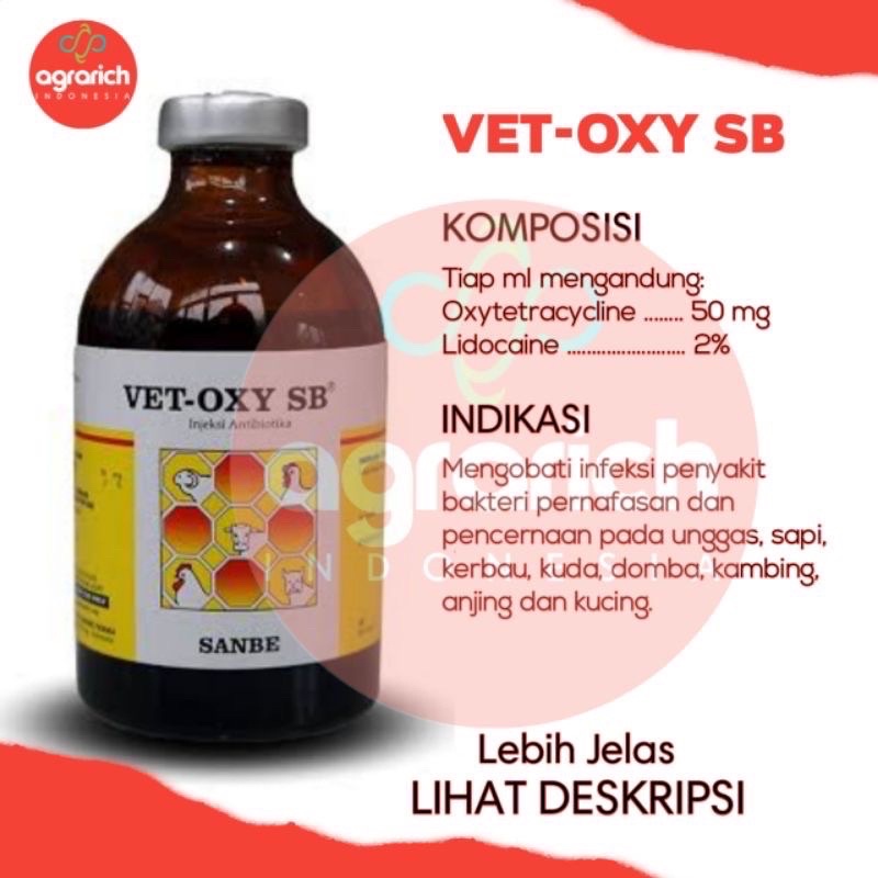 Jual VET OXY SB Vol 100ml Pengganti Medoxy LA Antibiotik Hewan Sanbe Shopee Indonesia