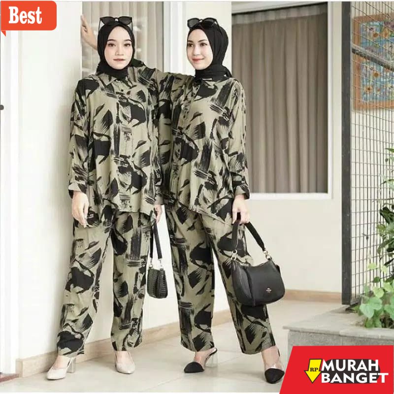 baju setelan wanita kekinian 2022 50 motif SETELAN WANITA TERBARU/ONE SET JUMBO Ld 120/PAKAIAN WANIT
