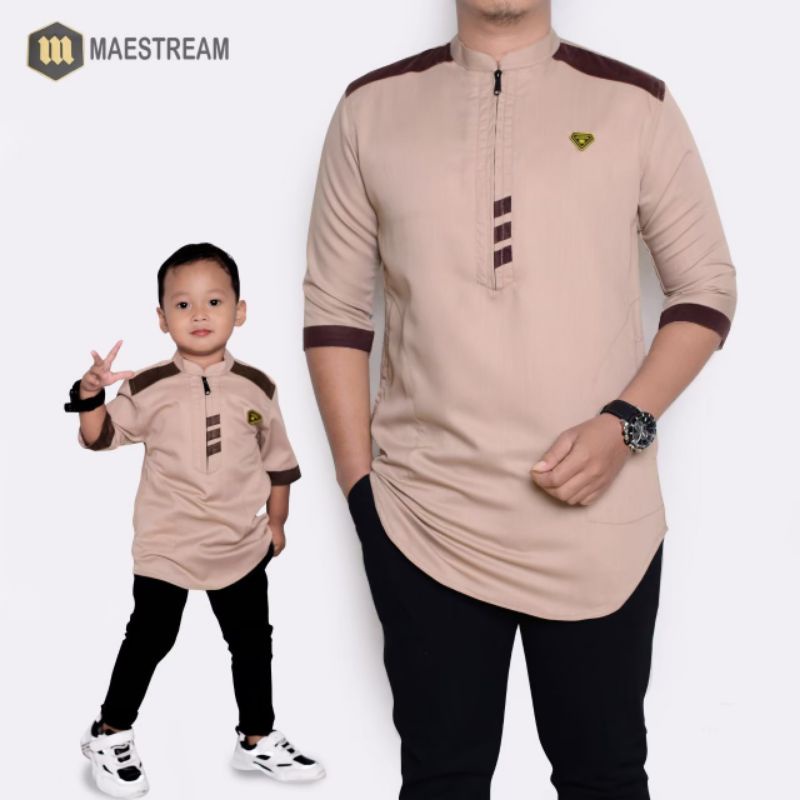 Baju Koko Kapelan Ayah Dan Anak Original Maestream/Koko Kurta Kapel dewasa Dan Anak/Baju Koko Kapela