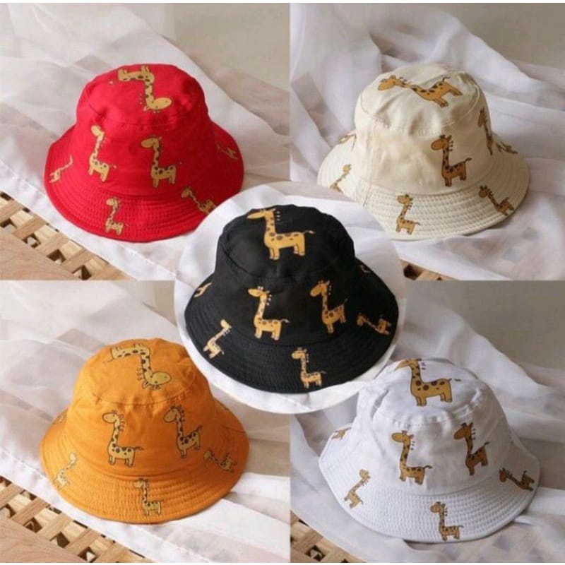 Bucket Hat Anak 1-7 Tahun Motif Jerapah