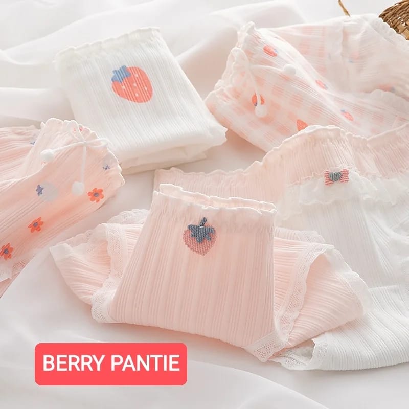 BERRY PANTIE CELANA DALAM REMAJA ABG WANITA ALA KOREA IMPORT NOT SOREX PAKAIAN DALAM KATUN ADEM NYAMAN IMPOR