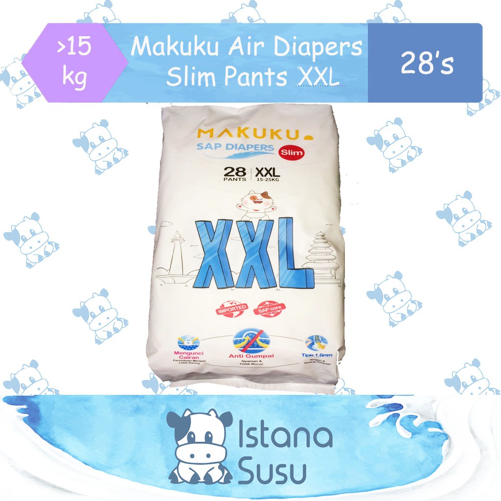 Makuku SAP Diapers Slim Pants XXL 28