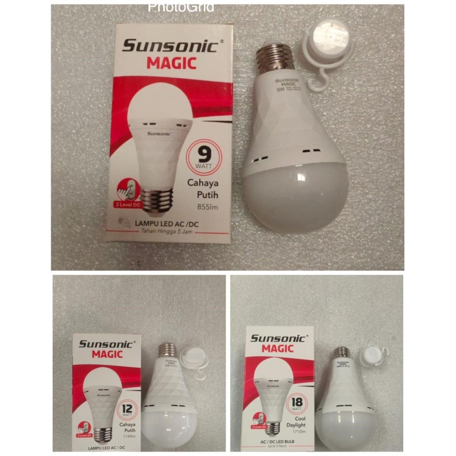 Sunsonic Magic Lampu Emergency 7w 9 w 12w 18watt By Surya Hannochs