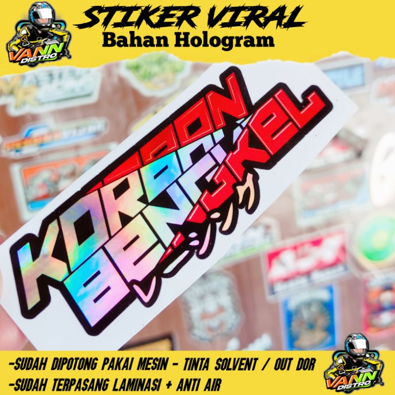 stiker korban bengkel