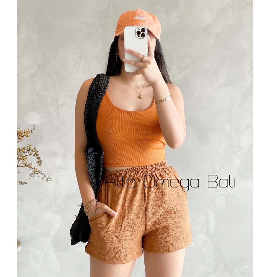 Celana Pendek Airflow Wanita Ada Saku Premium