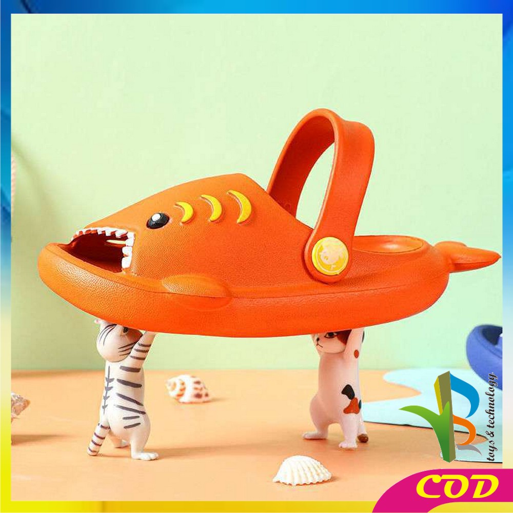 RB-S41 Sandal Hiu Anak Anti Slip Karakter Bayi Hiu Lucu Bisa Untuk Cewek Cowok / Selop Sendal Anak Kekinian Slide Import