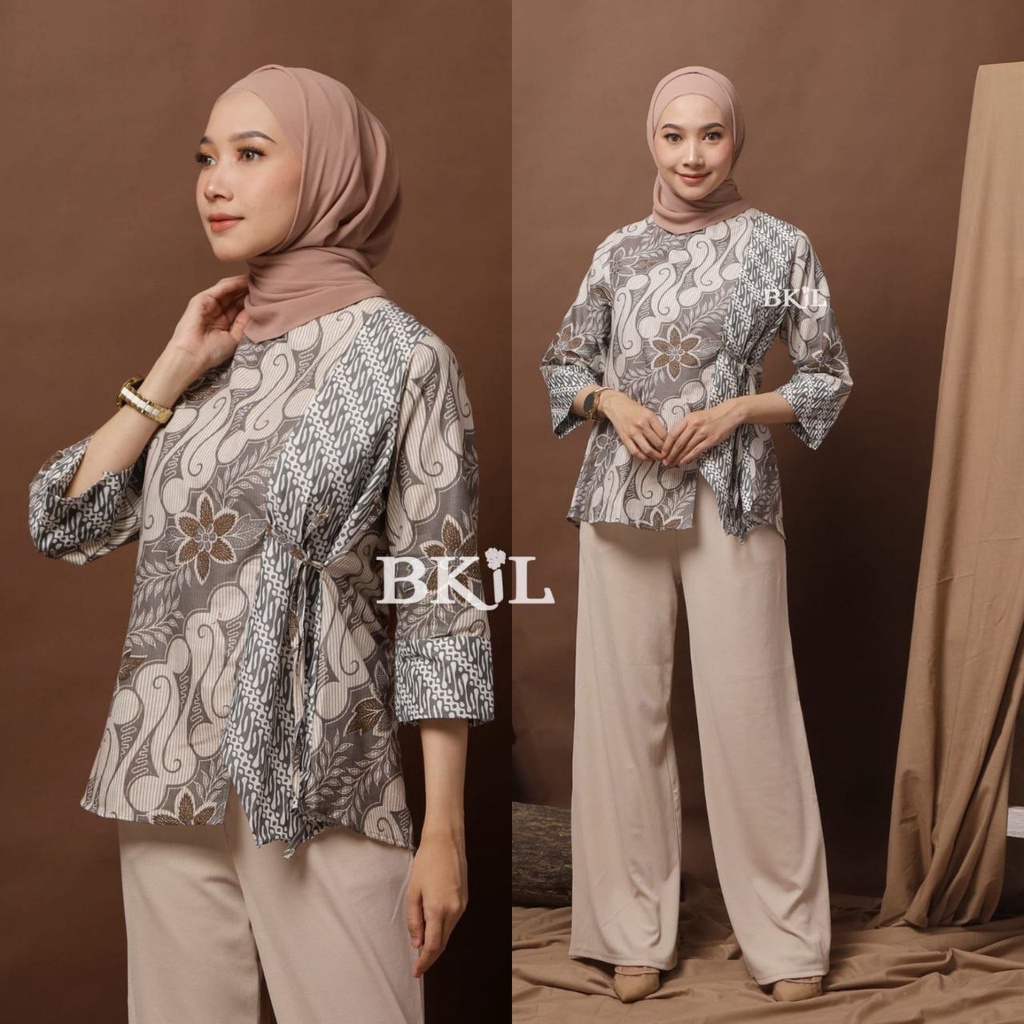 Baju Batik Wanita Modern Atasan Batik Kerja Wanita Blouse Batik Kantor Seragam Batik Modern M L XL XXL