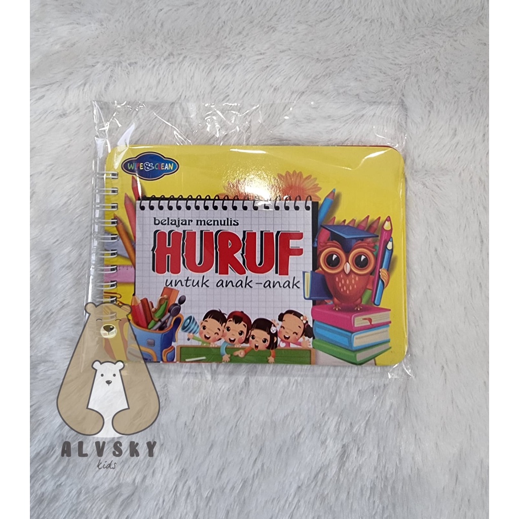 WIPE CLEAN ACTIVITY BOOK MENGGAMBAR BUAH HEWAN / BUKU AKTIVITAS EDUKASI ANAK BELAJAR MENULIS ANGKA HURUF HIJAIYAH