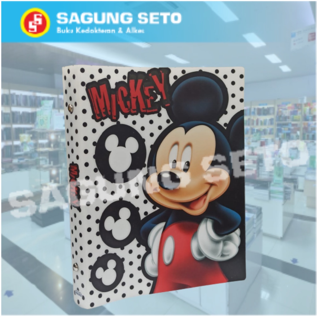 

BINDER NOTE MICKYEY (POLKADOT) UKURAN A5 (20 RING)/ KERTAS BINDER