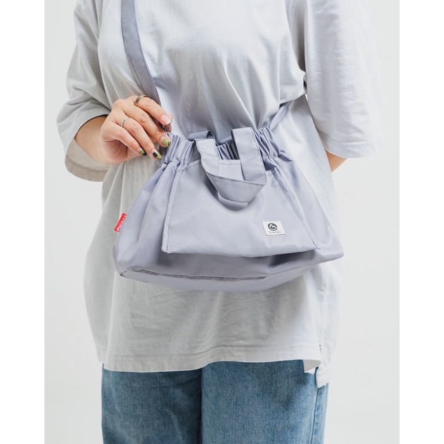 Dumpling Bag Tas Selempang Handle Bag Tas Wanita Tas serut Terbaru Size M Minor Mate Abu abu