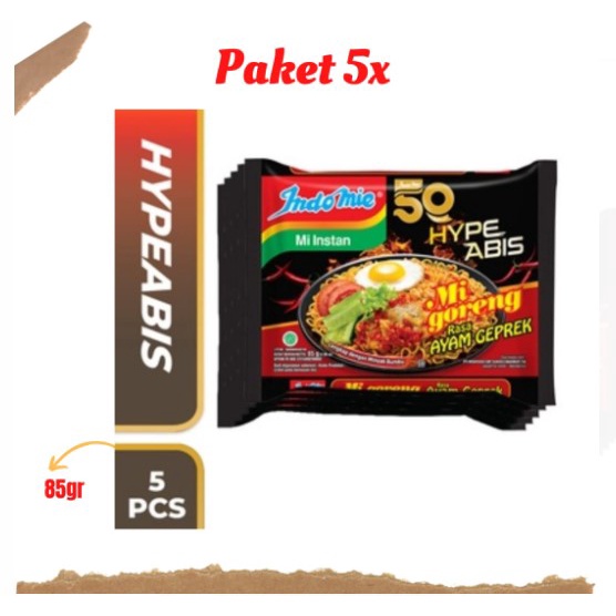 

Paket Hemat Indomie Goreng HypeAbis Rasa Ayam Geprek 85 gr - Ecer 5 Pcs