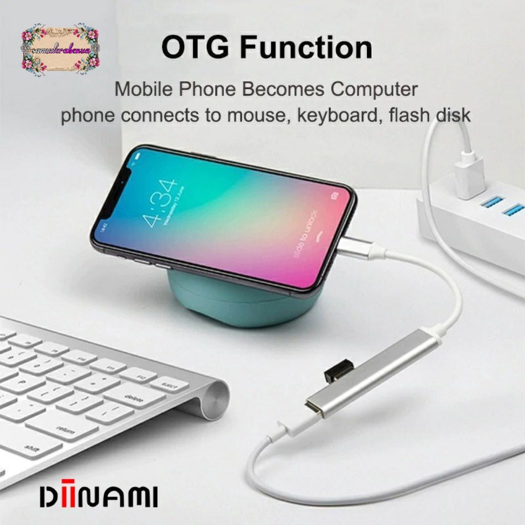DIINAMI G05 Kabel Adapter USB Hub Type C Cable Multi Port 4 in 1 to USB 3.0 Macbook Air Pro 2020 2021 M1 SB4471