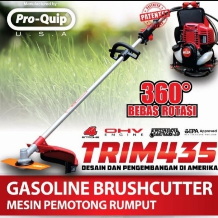 Mesin Pemotong Rumput Gendong 4Tak PROQUIP TRIM 435 Pemotong Rumput