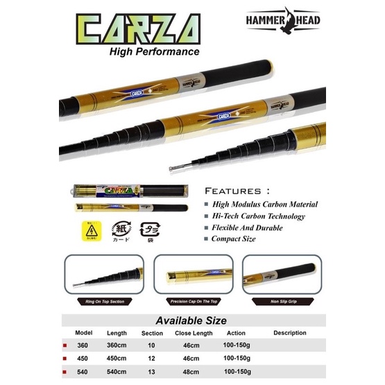 Tegek Kaku Hammerhead Carza 360 450 540 Tegek Baronang