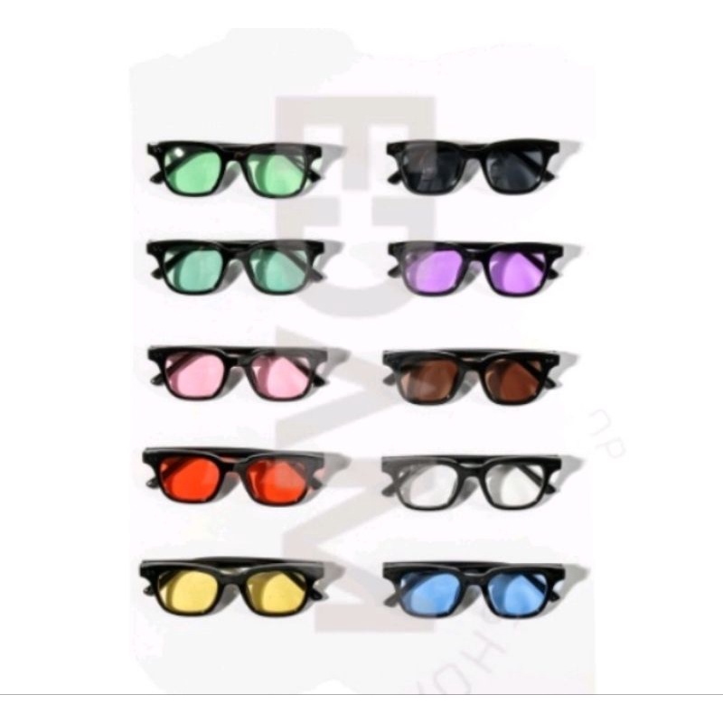 Edamshop - Kacamata  Small Candy Color Lens Fashion Sunglasses Gaya Kacamata Keren Hitam Korean Unisex Pria Wanita