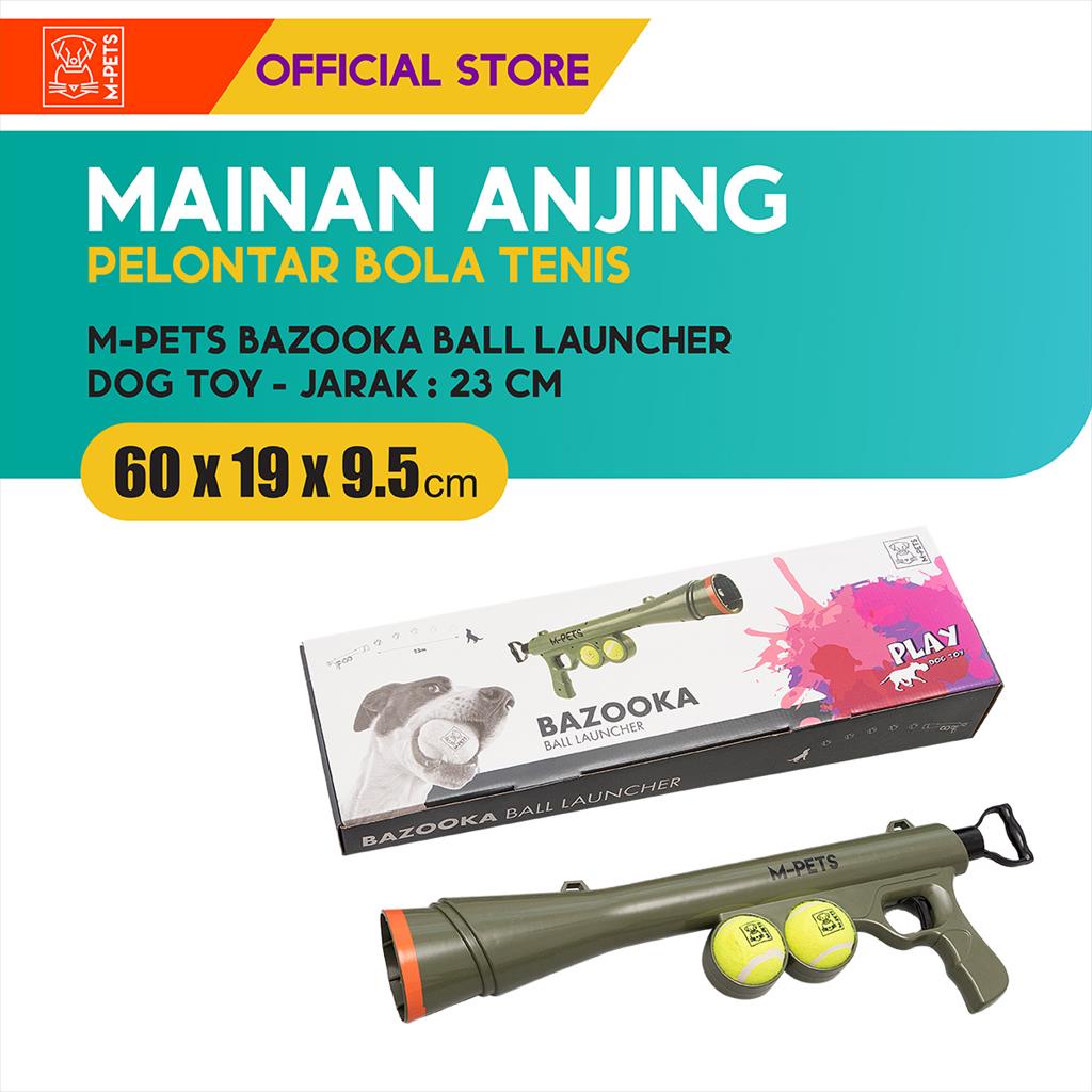 M-Pets Bazooka Ball Launcher Dog Toy / Mainan Bola Tenis Anjing