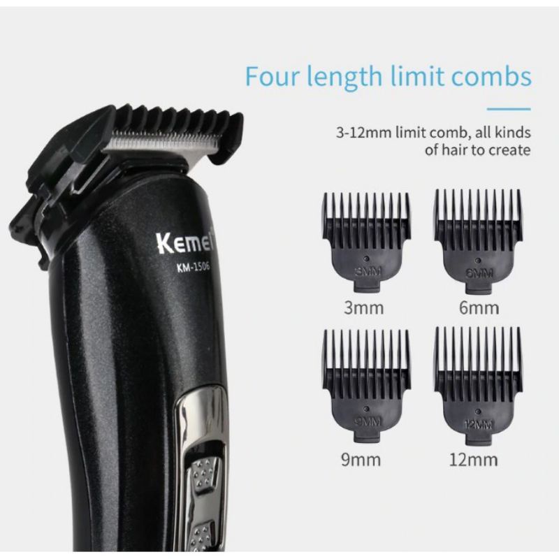 COD Kemei 1506 Alat Cukur Rambut 3in1 Shaver Bulu Kumis Jenggot