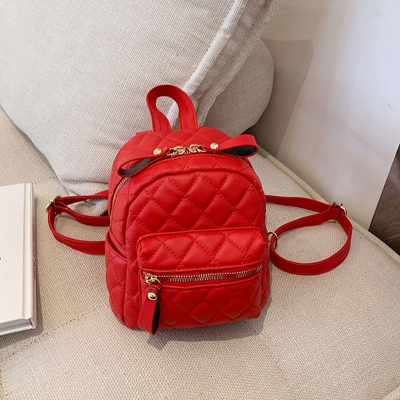 ♝❈❏Seraser Lingge Bordir Benang Ransel Wanita Musim Panas 2021 Baru Trendi Fashion Net Merah Messenger Tas Serbaguna Korea Kecil Ransel