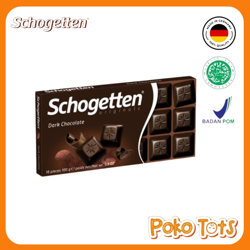 Schogetten Dark Chocolate 100gr Cokelat Batang Original Germany WHS