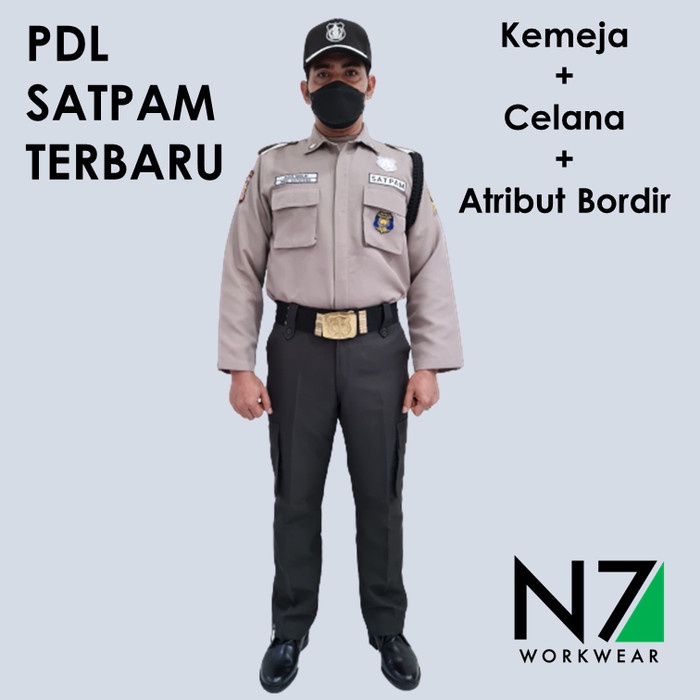 Seragam Pdl Satpam Security Pria - Gratis Atribut Bordir
